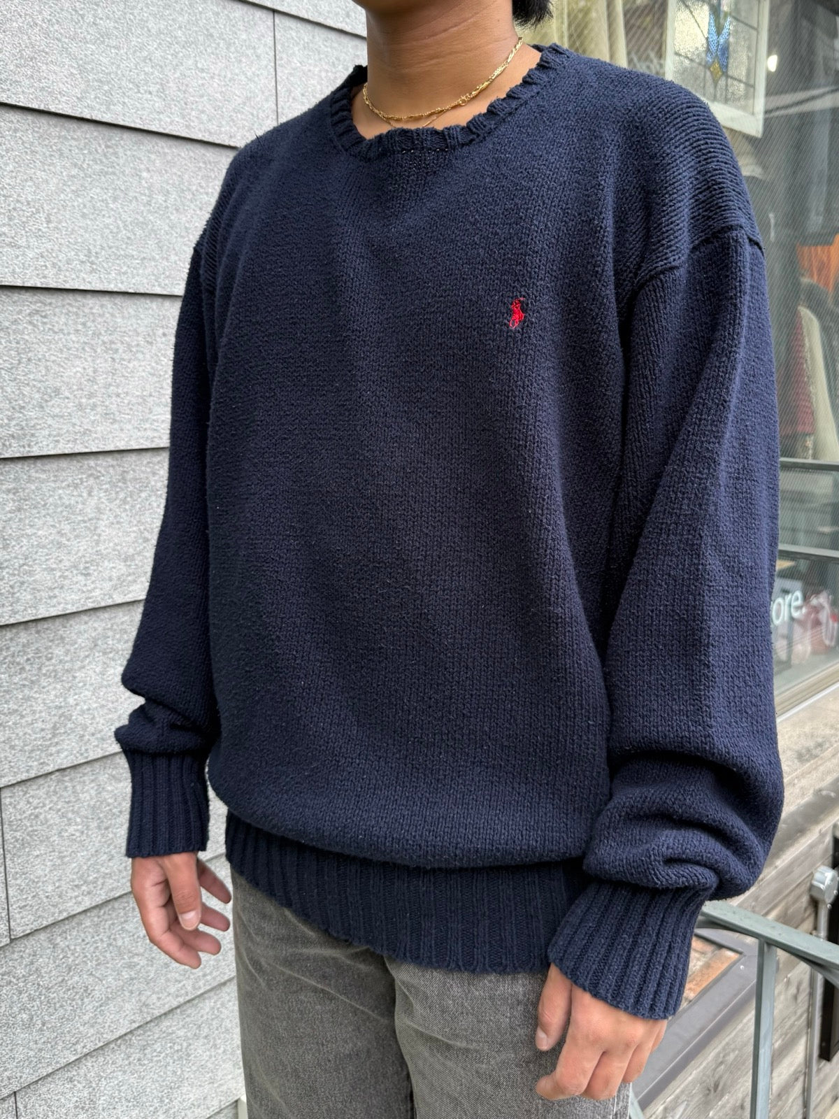 00's「Polo Ralph Lauren」ワンポイントニット