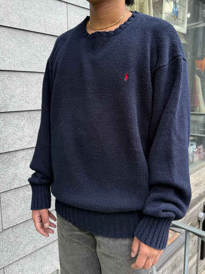 00's「Polo Ralph Lauren」ワンポイントニット