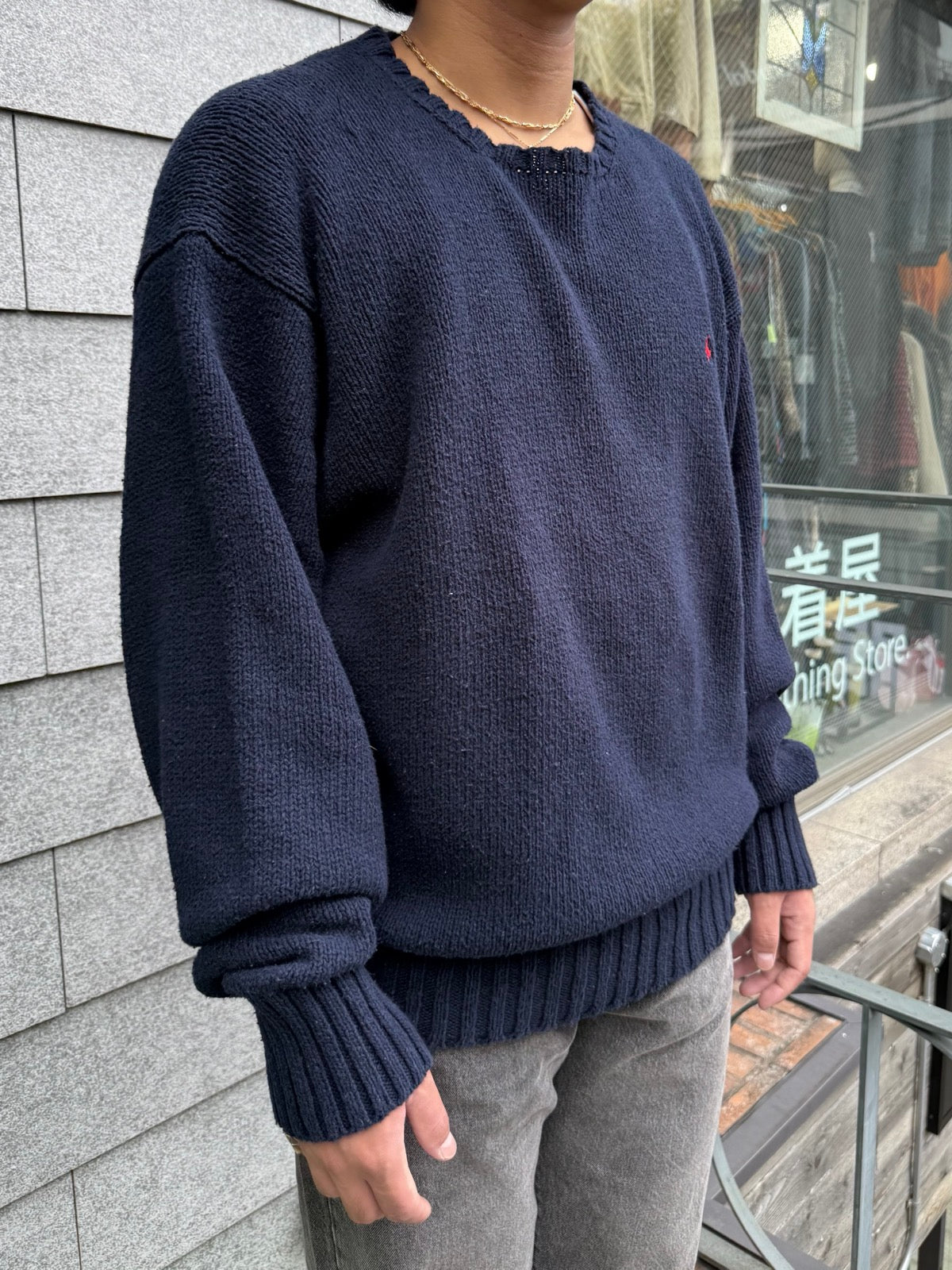 00's「Polo Ralph Lauren」ワンポイントニット
