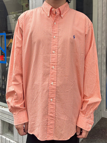 90's RALPH LAUREN「Custom Fit」 ギンガムチェックシャツ