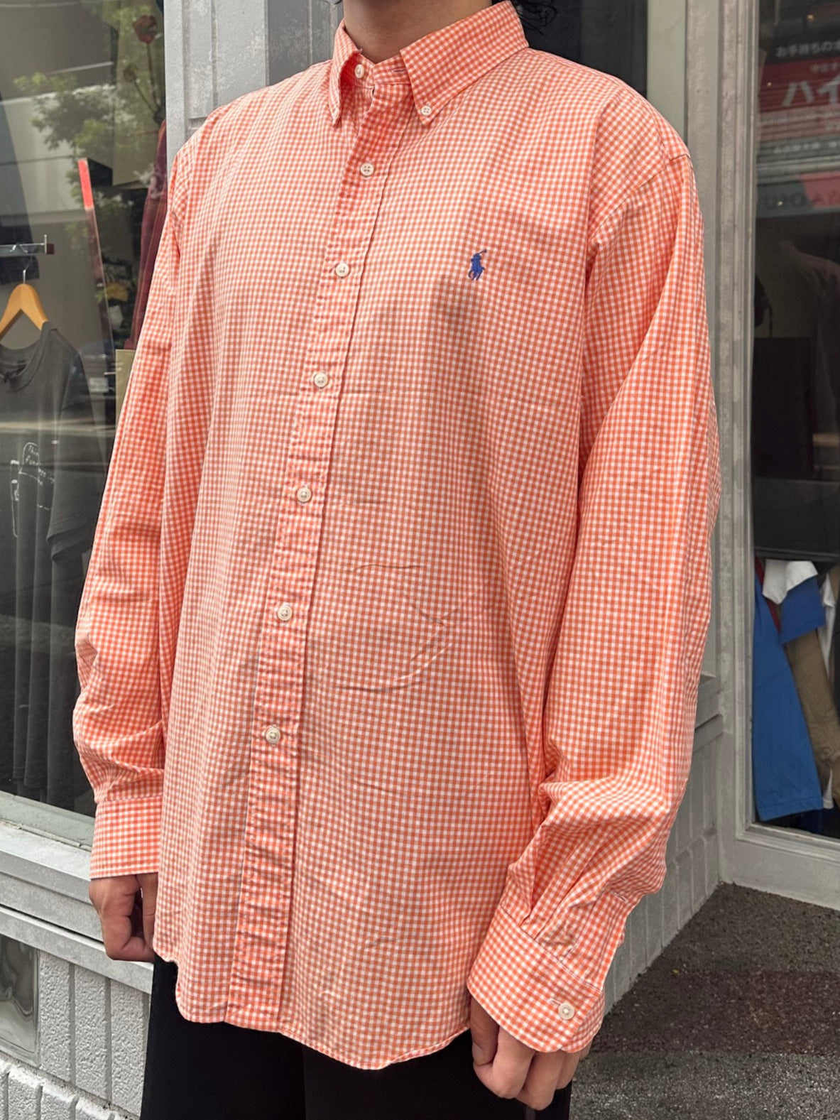 90's RALPH LAUREN「Custom Fit」 ギンガムチェックシャツ