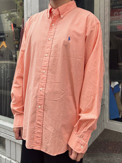 90's RALPH LAUREN「Custom Fit」 ギンガムチェックシャツ