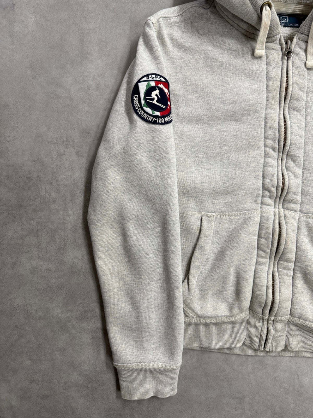 90's RALPH LAUREN「PONYLOGO」裏地ボア　フルジップパーカー