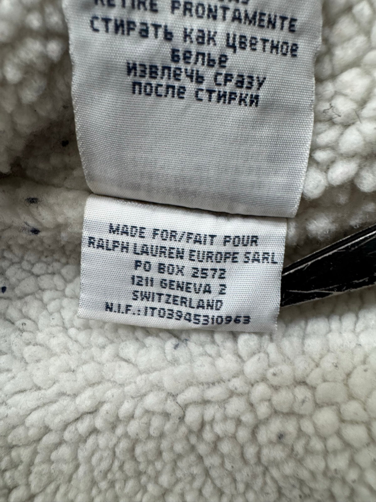 90's RALPH LAUREN「PONYLOGO」裏地ボア　フルジップパーカー