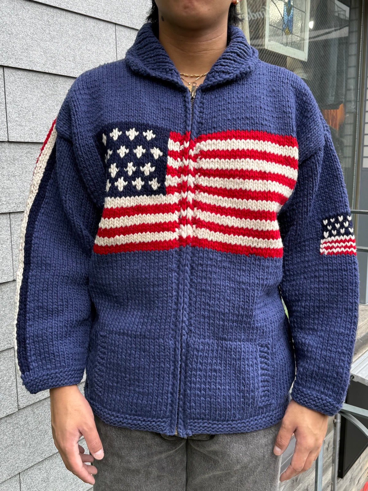 90's「星条旗」エクアドルニット