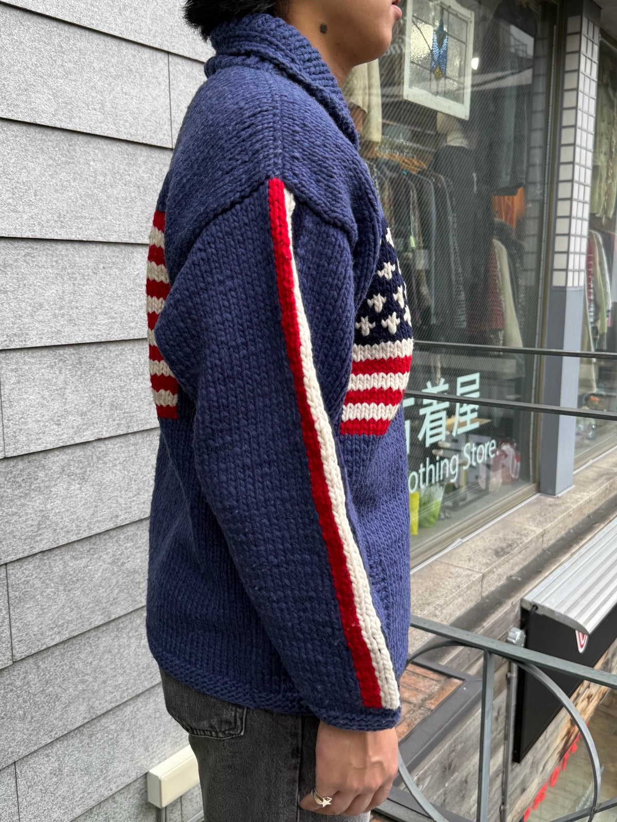 90's「星条旗」エクアドルニット