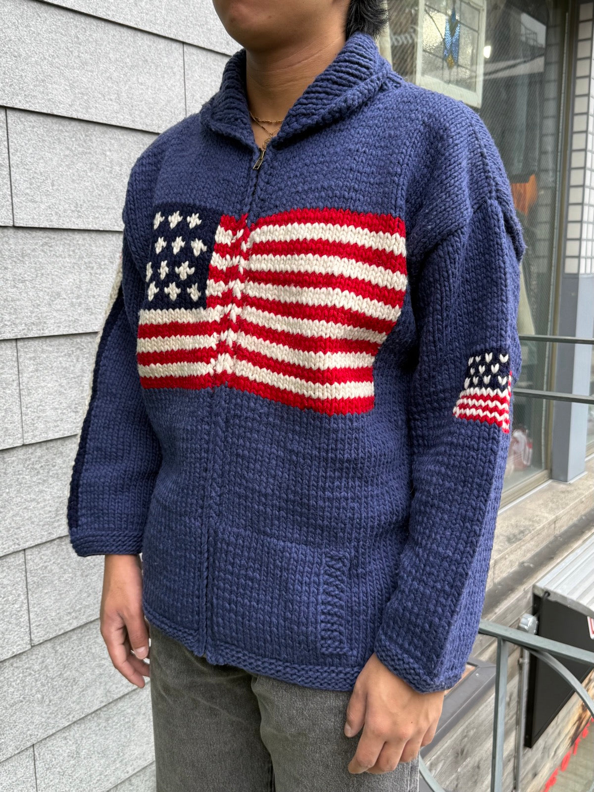 90's「星条旗」エクアドルニット