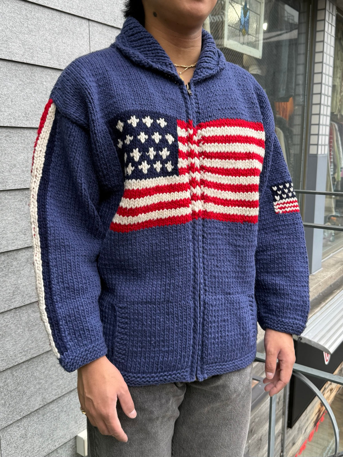 90's「星条旗」エクアドルニット