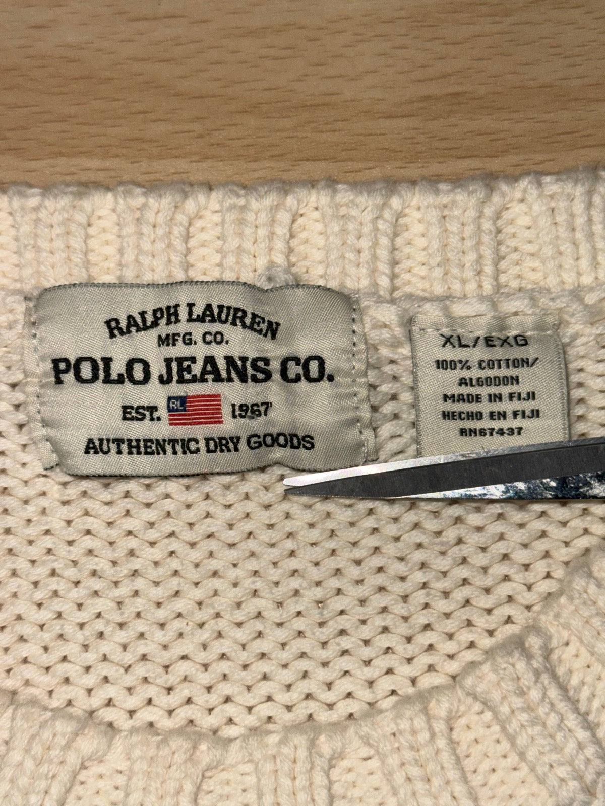 90's~00's「Polo Jeans Co.by Lauren」フラッグニット