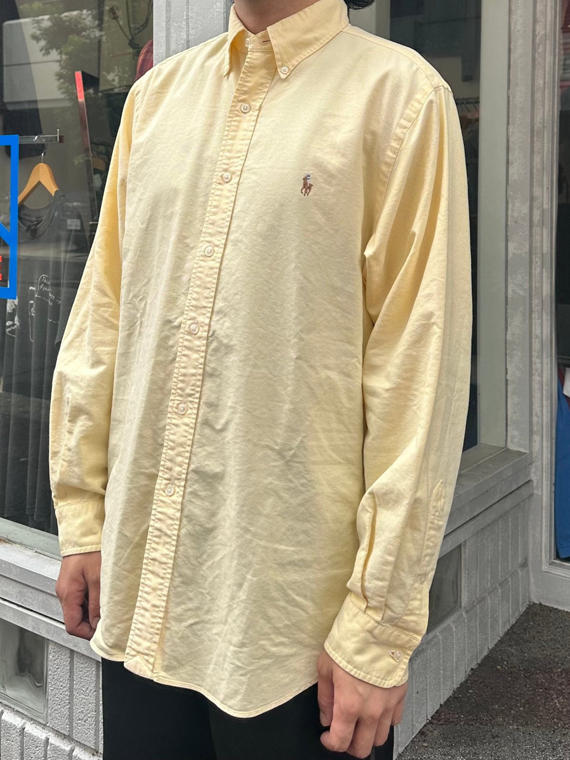 90's RALPH LAUREN「classic fit」ボタンダウンシャツ