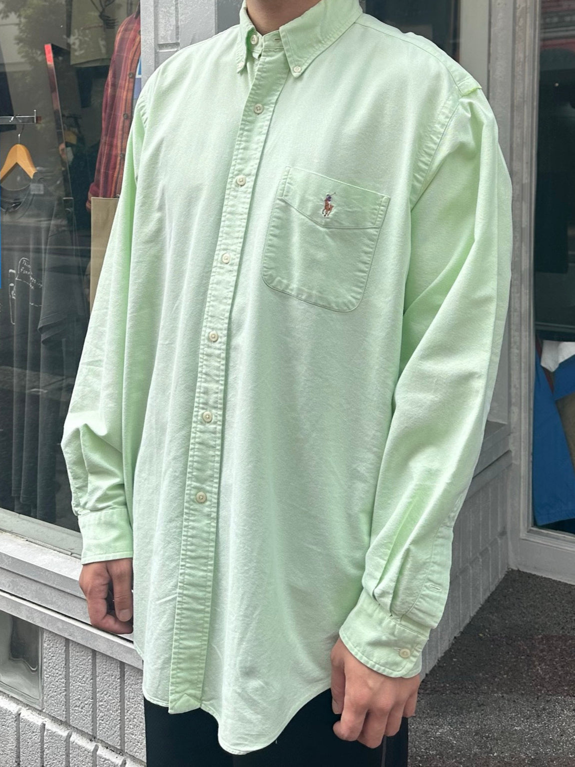 90's RALPH LAUREN「classic fit」ボタンダウンシャツ