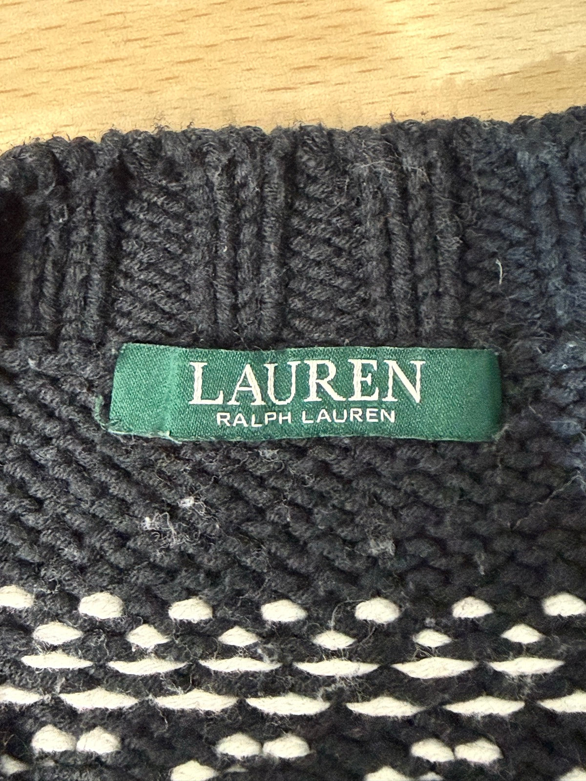 10's Lauren Ralph Lauren「ノルディック柄」クルーネックニット