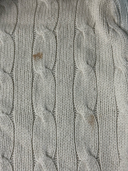 00's Polo by Ralph Lauren「Tussah Silk」ケーブルハーフジップニット