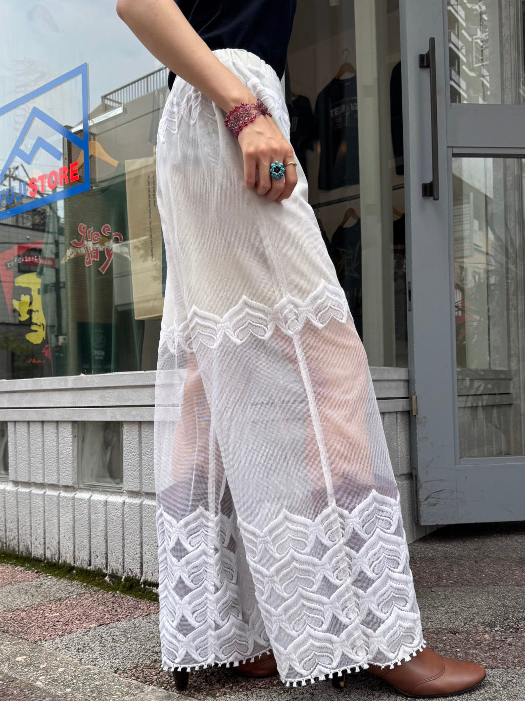 REMAKE LACE PANTS