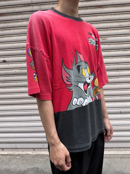 90's~00's CARTOON NETWORK「TOM&JERRY」NASCAR キャラクターTシャツ