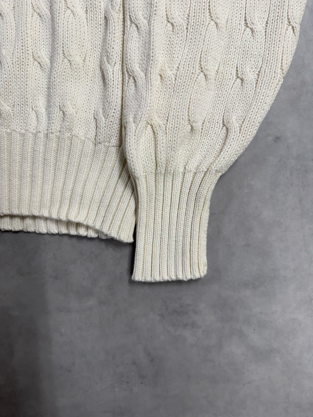 90's「RALPH LAUREN」コットンケーブルニット