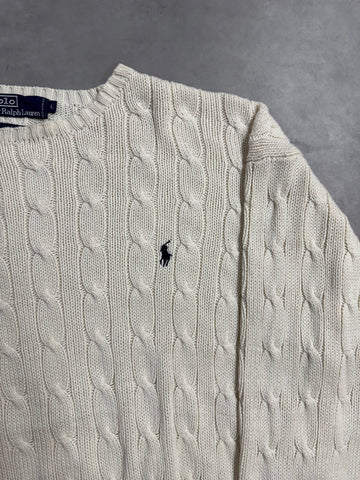 90's「RALPH LAUREN」コットンケーブルニット