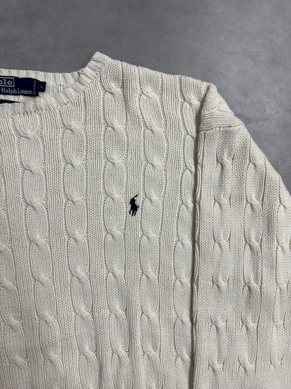 90's「RALPH LAUREN」コットンケーブルニット