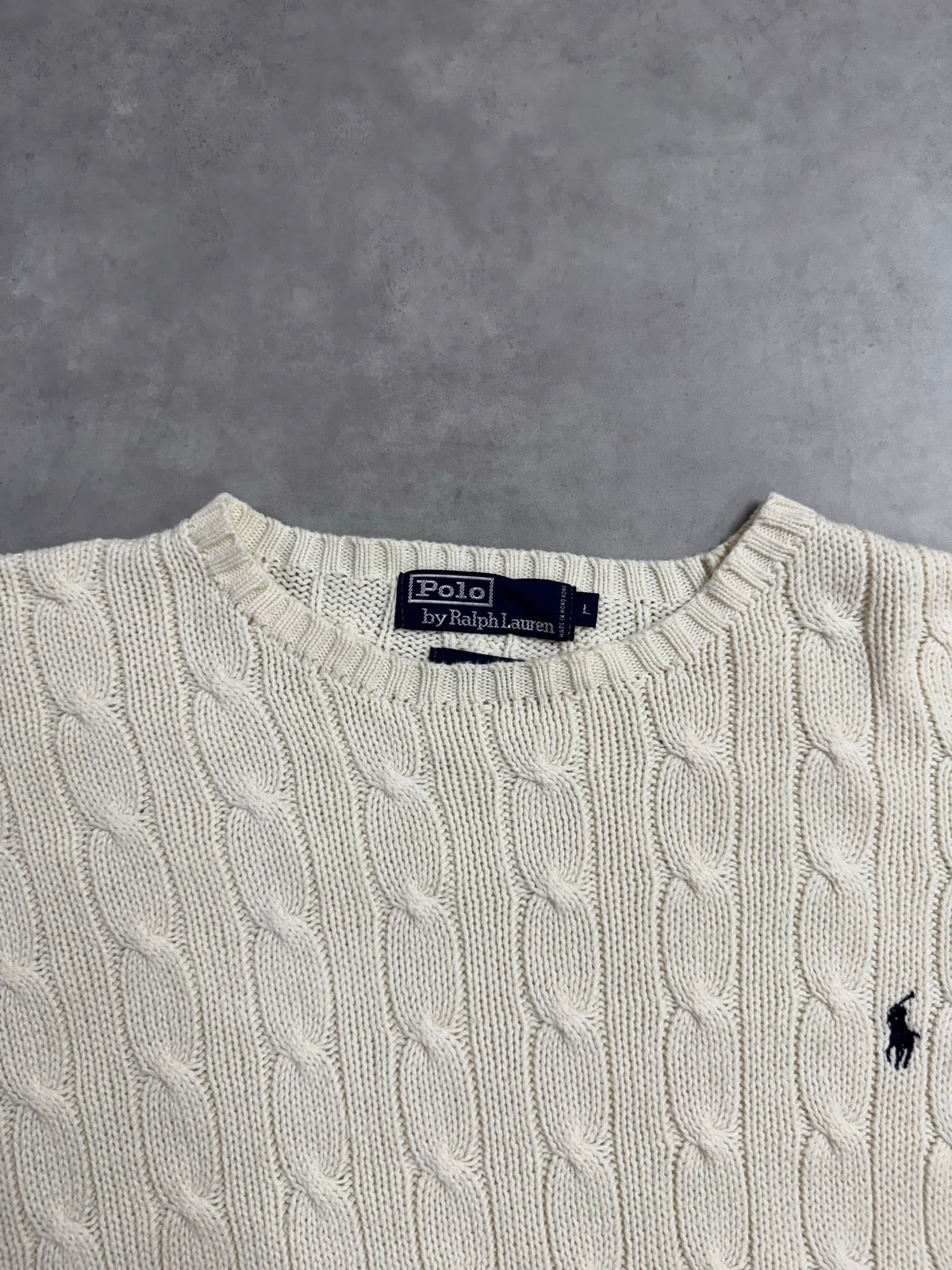 90's「RALPH LAUREN」コットンケーブルニット