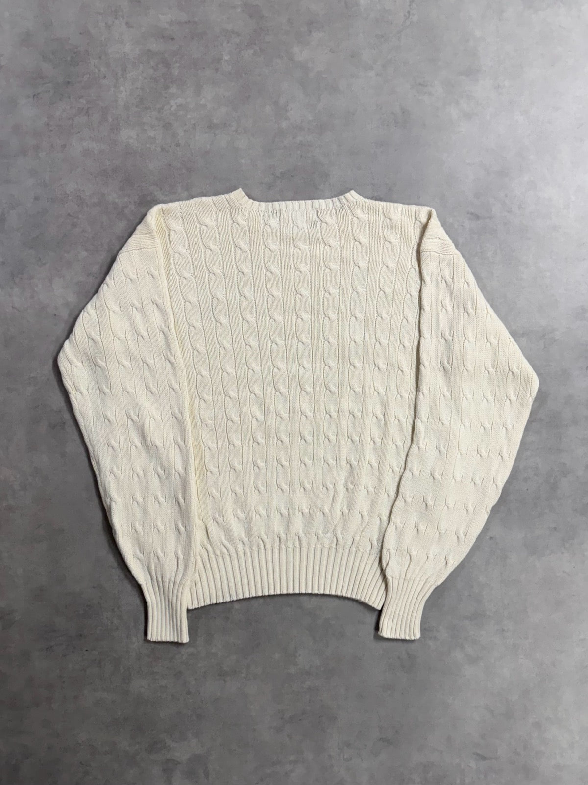 90's「RALPH LAUREN」コットンケーブルニット