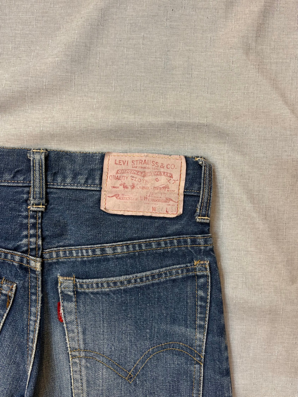 70's Levi’s 717-217 ブーツカット「ビックE」USA製　デニムパンツ