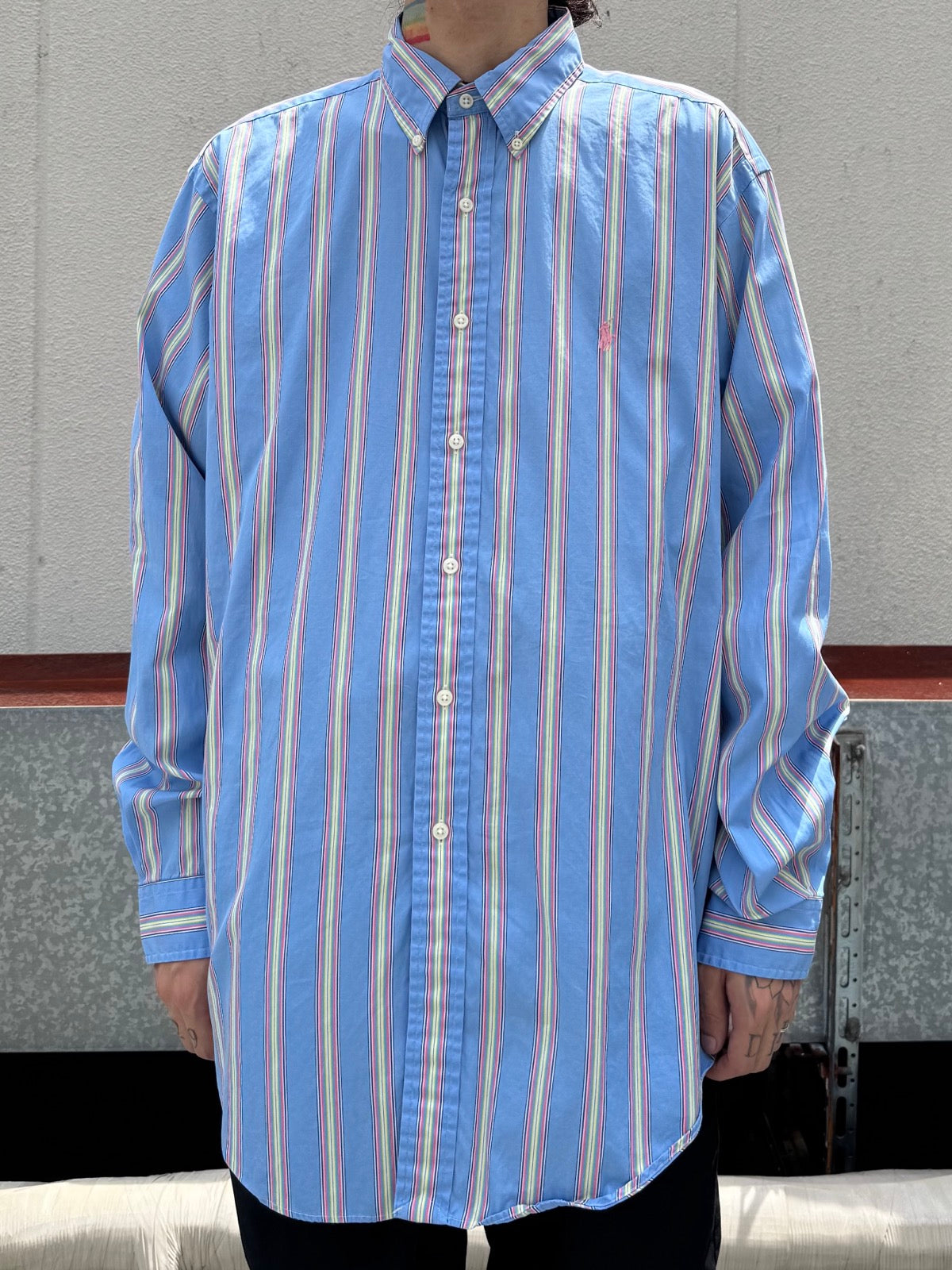 90’s RALPH LAUREN 「CLASSIC  FIT」ストライプシャツ