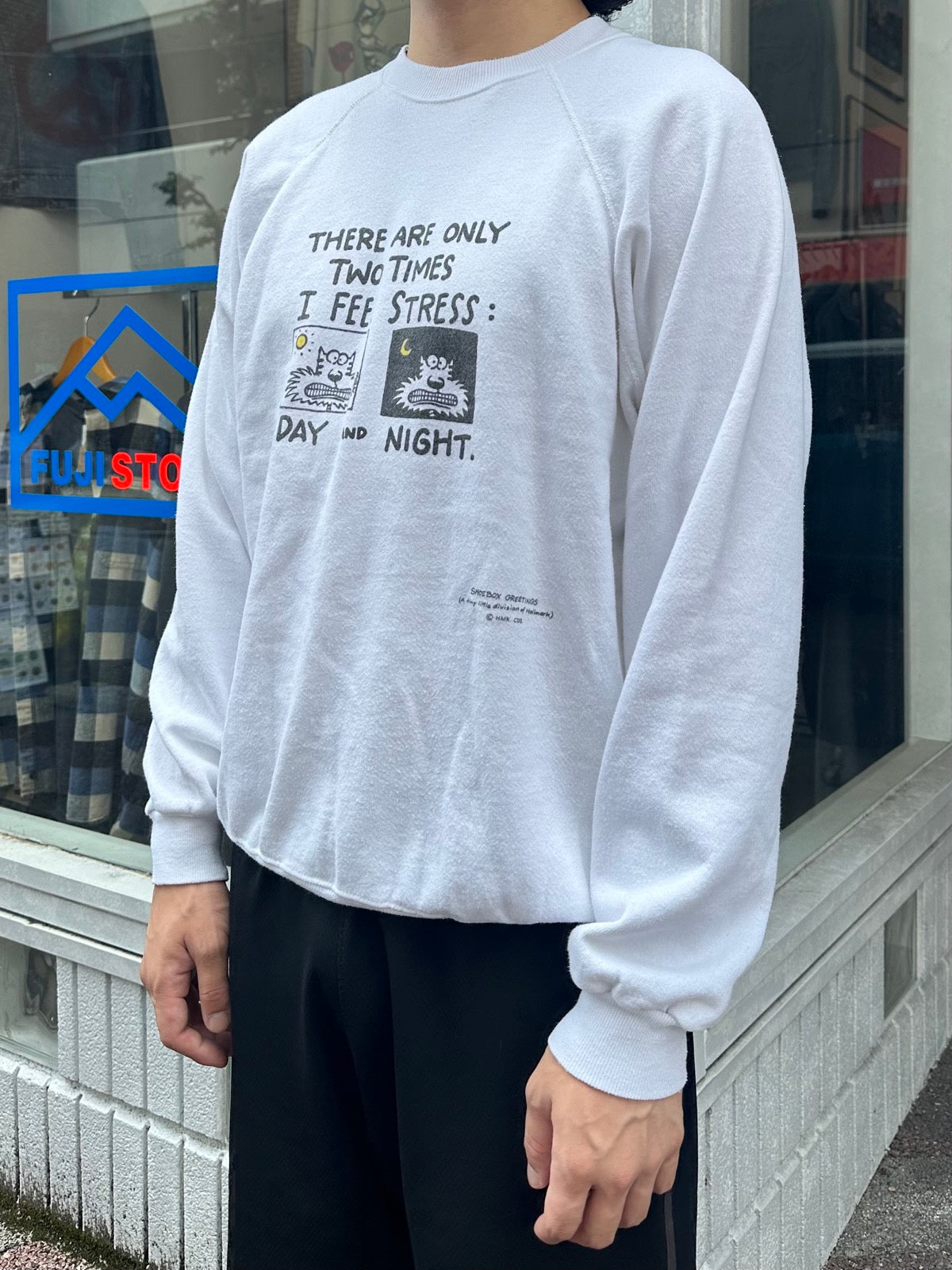 80's SHOEBOX「Day and Night」メッセージスウェット