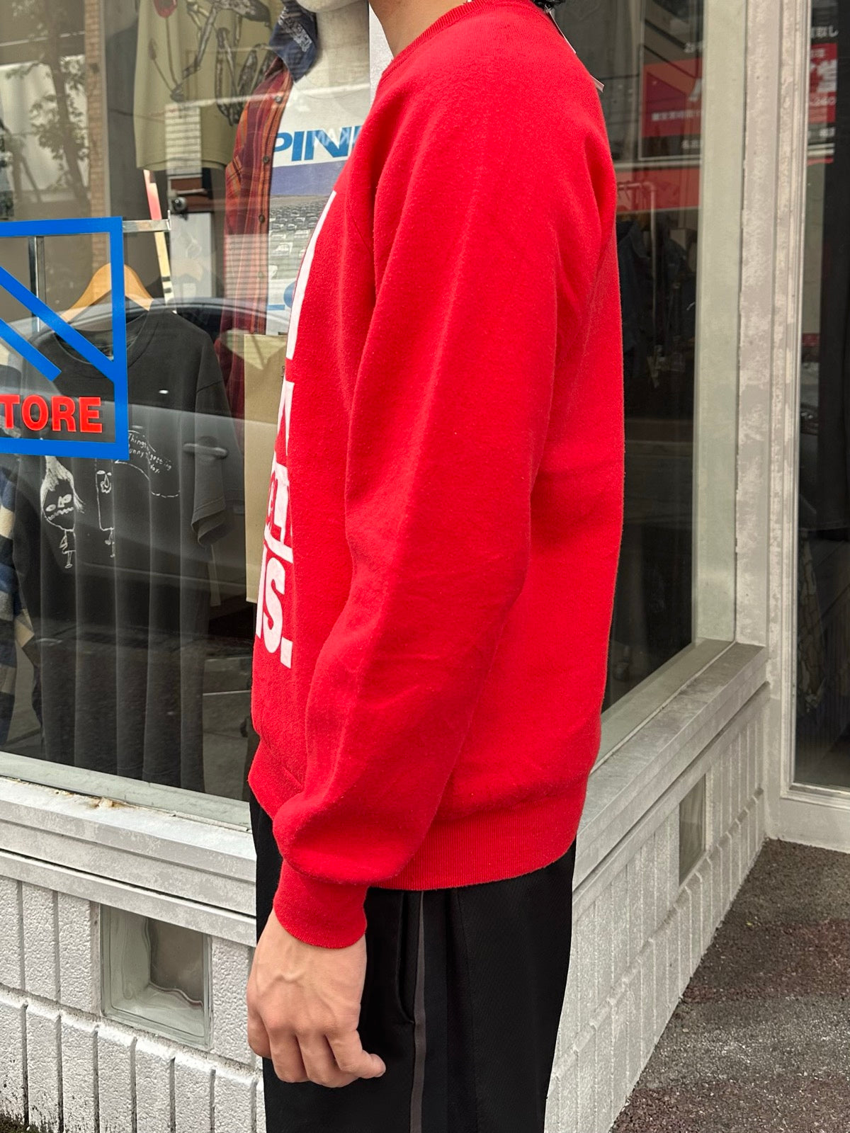 80's FRUIT OF THE LOOM メッセージスウェット