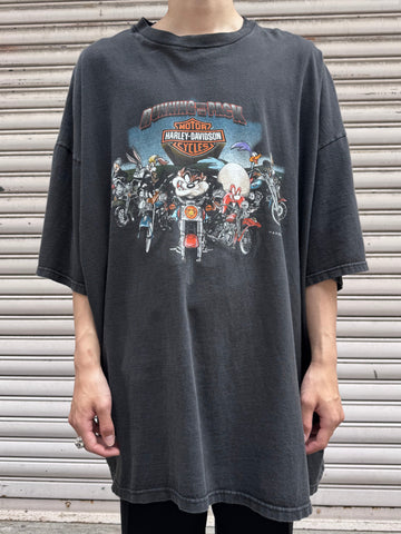 00's HARLEY-DAVIDSON「Warner Bros」USA製 ハーレーTシャツ