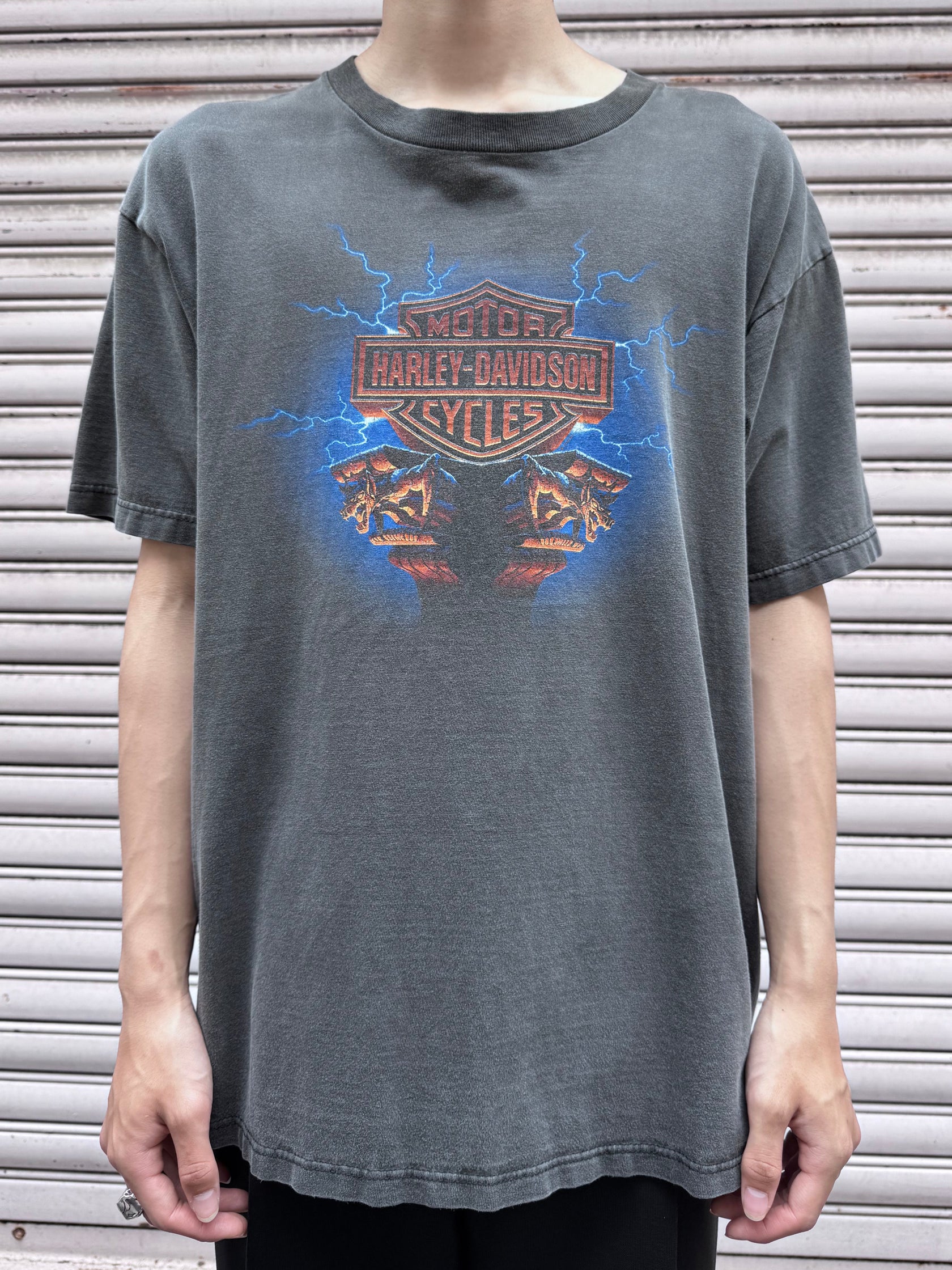 00's HARLEY-DAVIDSON「Ber＆Shield」ハーレーTシャツ