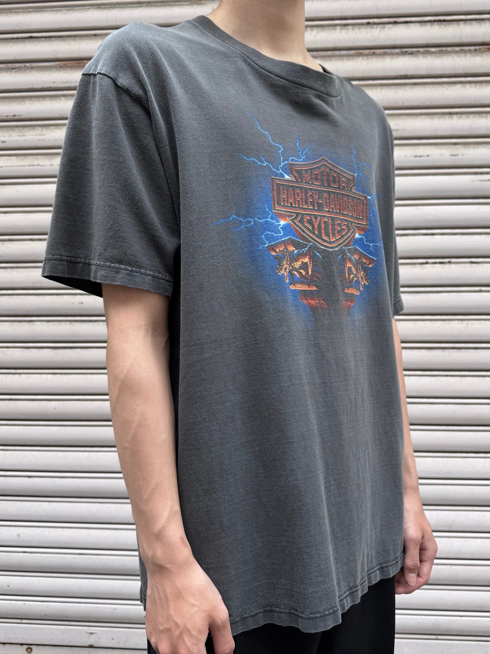 00's HARLEY-DAVIDSON「Ber＆Shield」ハーレーTシャツ