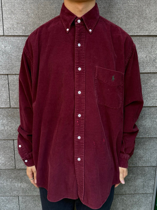 90’s Ralgh Lauren「BIG SHIRT」コーデュロイシャツ