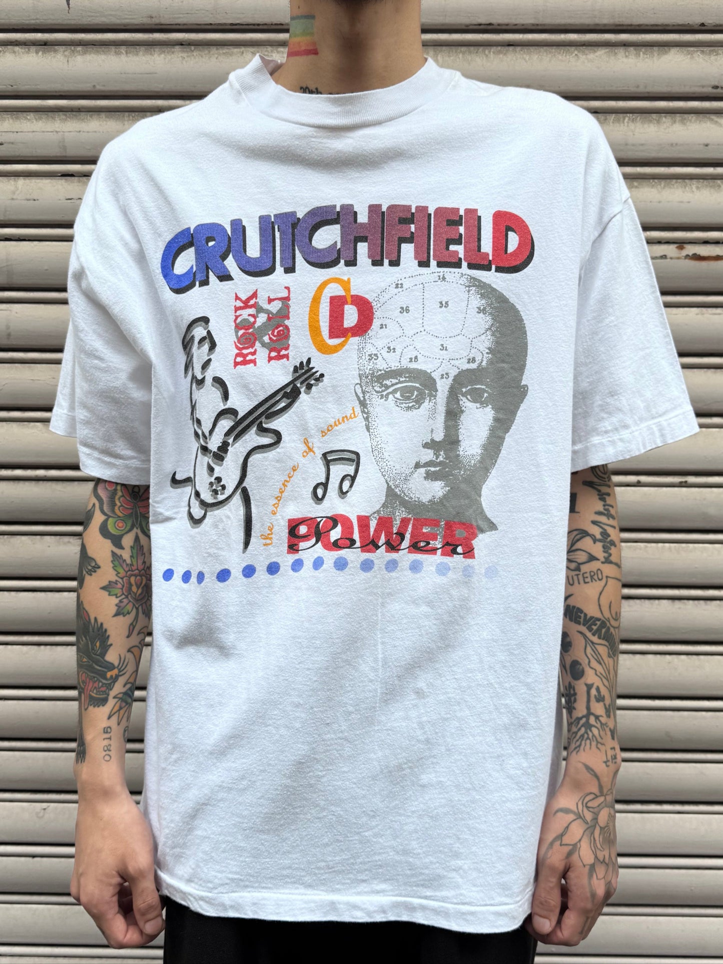 90’s「CRUTCHFIELD｣ USA製 ホワイトTシャツ