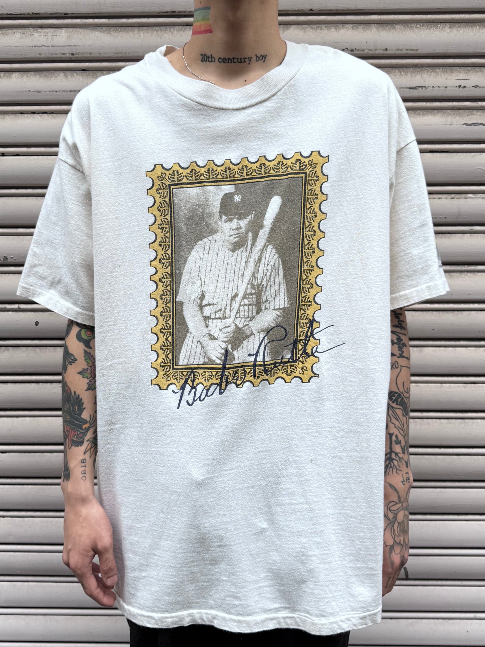 90’s「Babe Ruth｣ USA製 ホワイトTシャツ