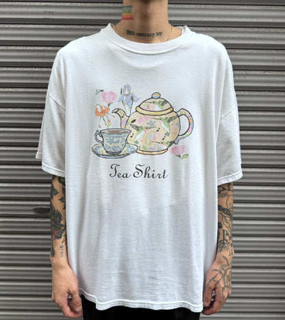 90’s～ 00’s  「Tea Shirt」ホワイトTシャツ