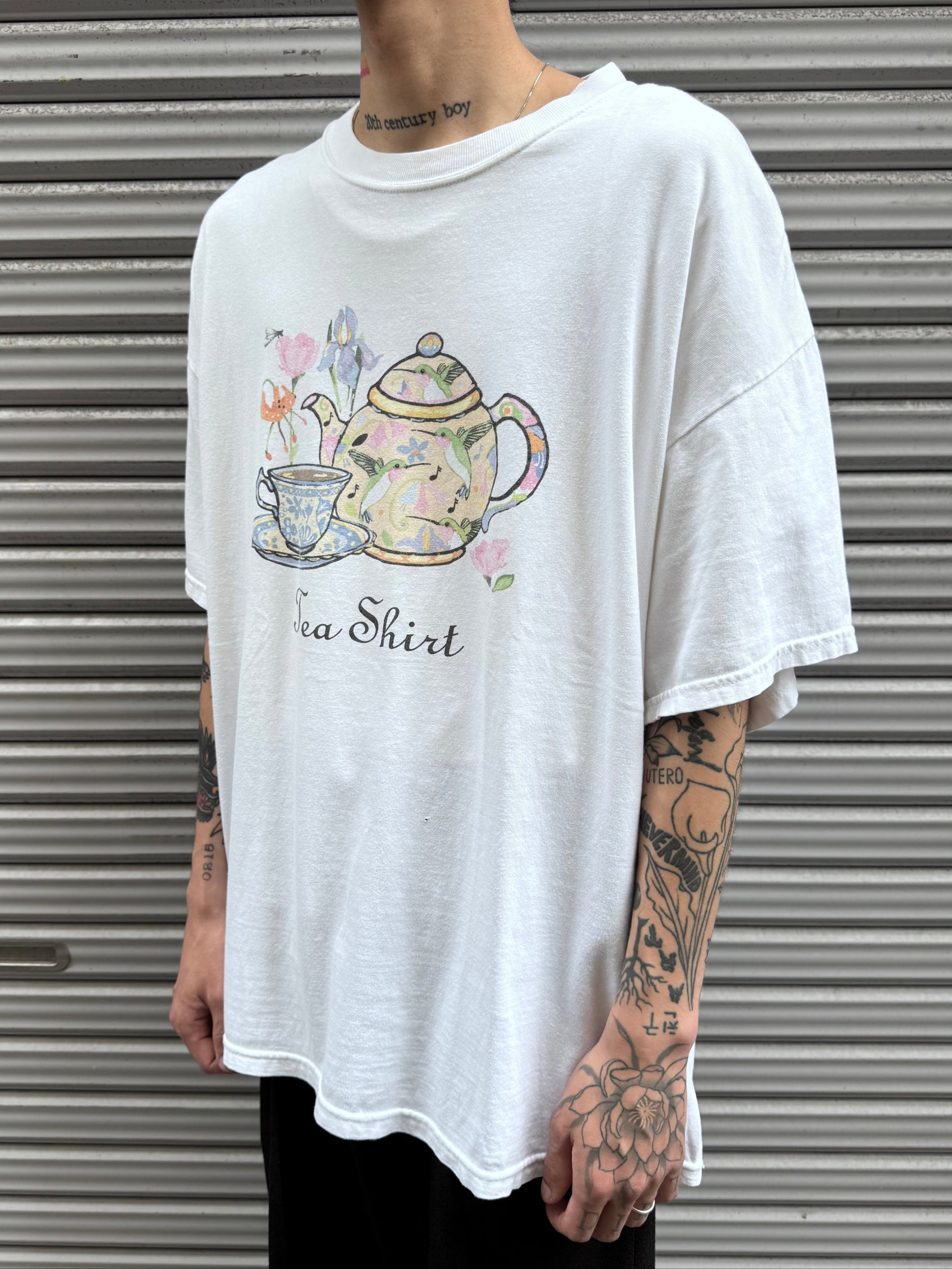 90’s～ 00’s  「Tea Shirt」ホワイトTシャツ
