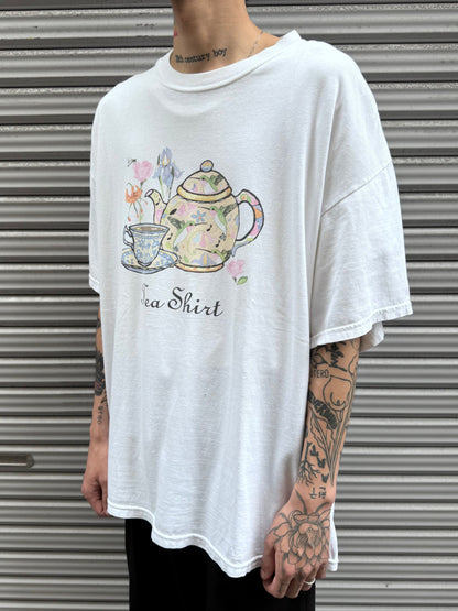 90’s～ 00’s  「Tea Shirt」ホワイトTシャツ