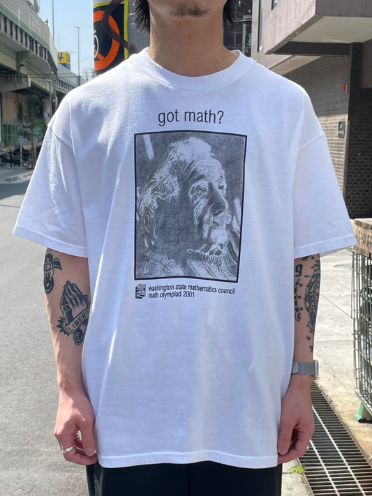 00's ALBERT EINSTEIN「got math?」グラフィックTシャツ