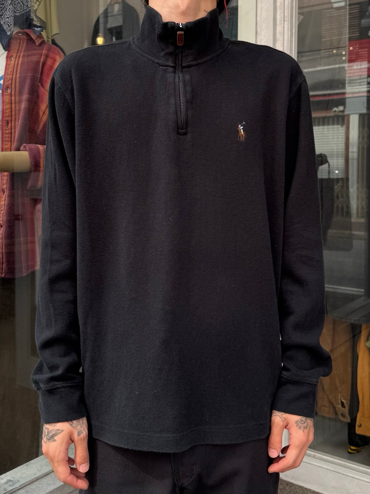 00's RALPH LAUREN ハーフジップニット　