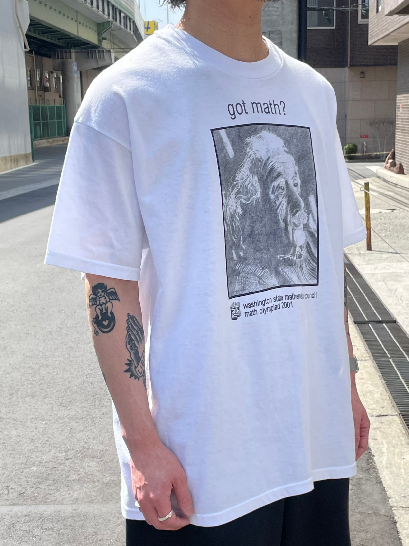 00's ALBERT EINSTEIN「got math?」グラフィックTシャツ