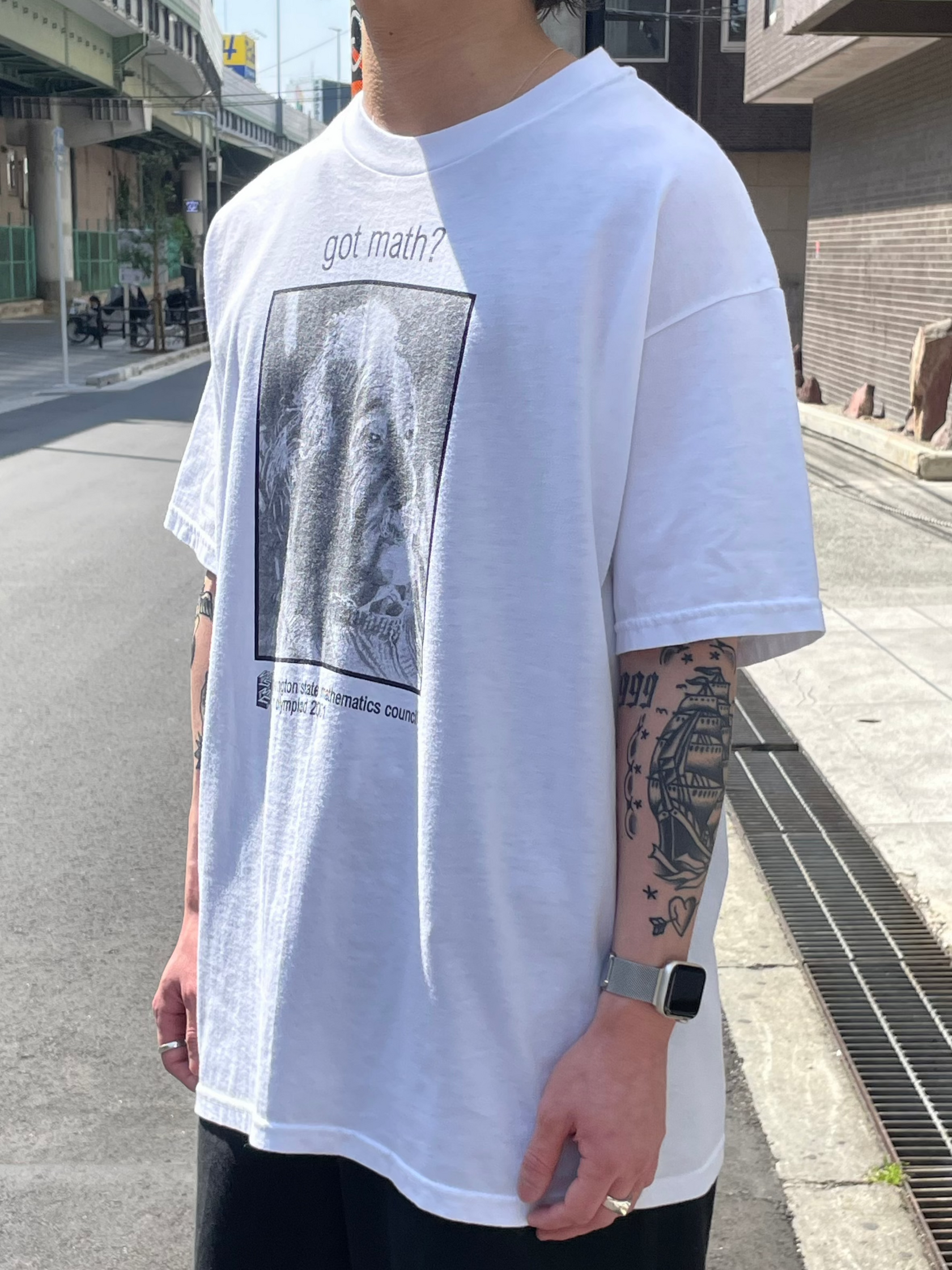 00's ALBERT EINSTEIN「got math?」グラフィックTシャツ