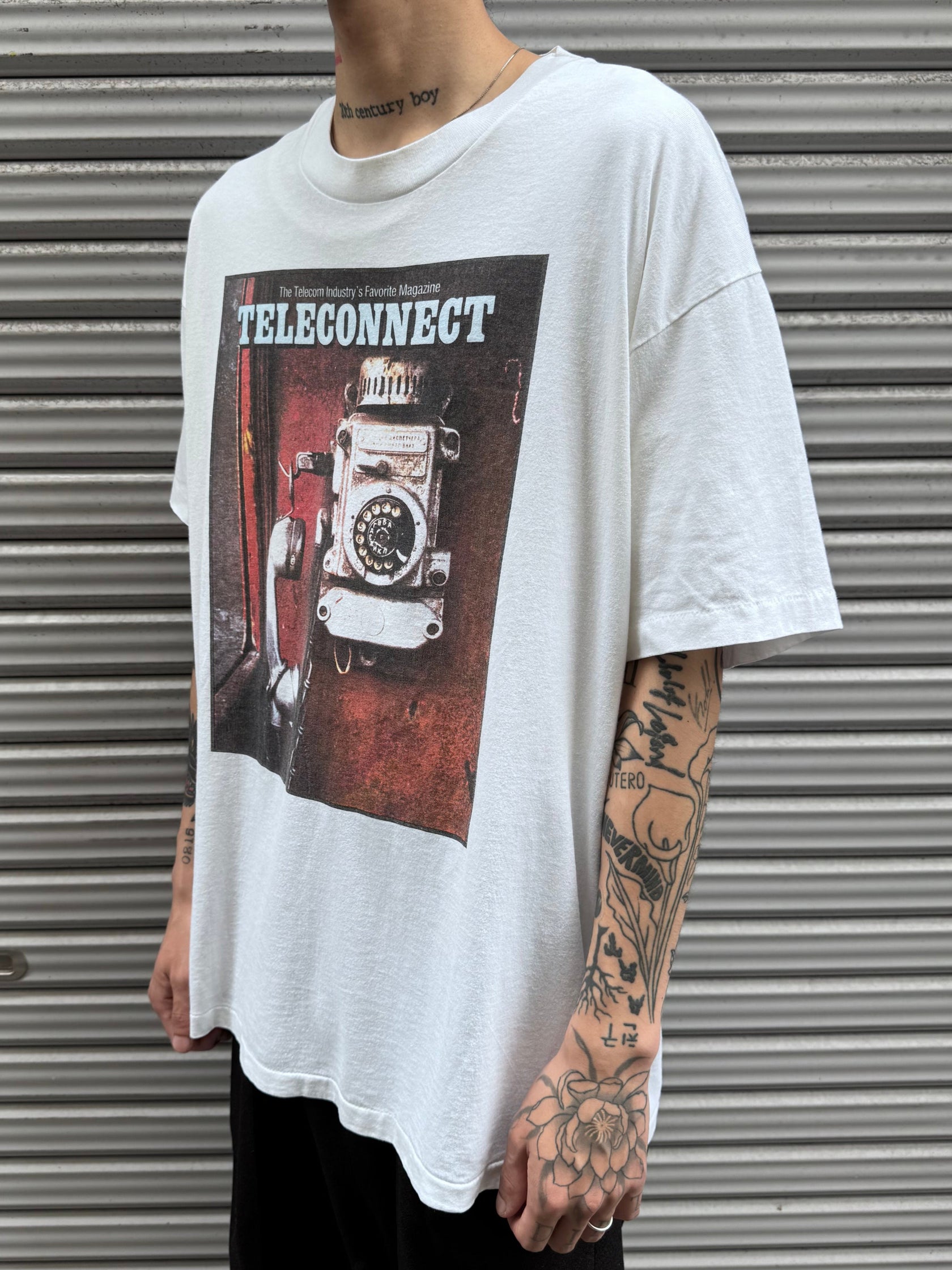 90’s「TELECONNECT」USA製　ホワイトTシャツ