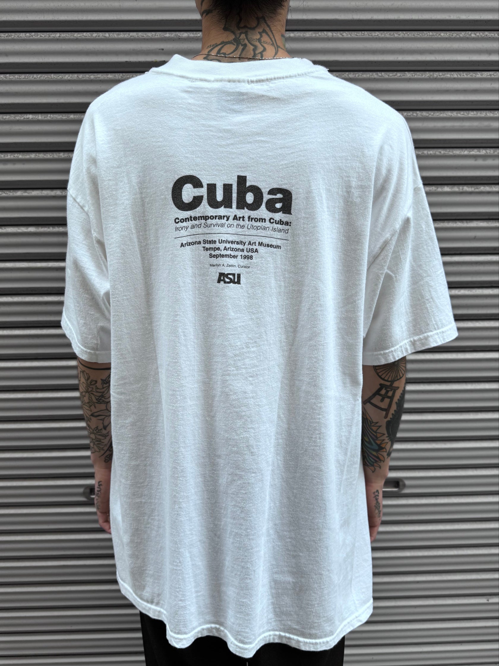 90’s～00’s「Cuba」USA製　ホワイトTシャツ