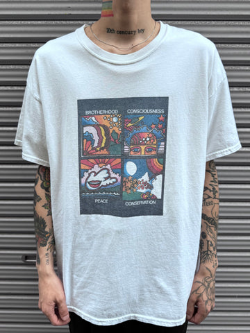 90’s～00’s「rainbow graphic」ホワイトTシャツ
