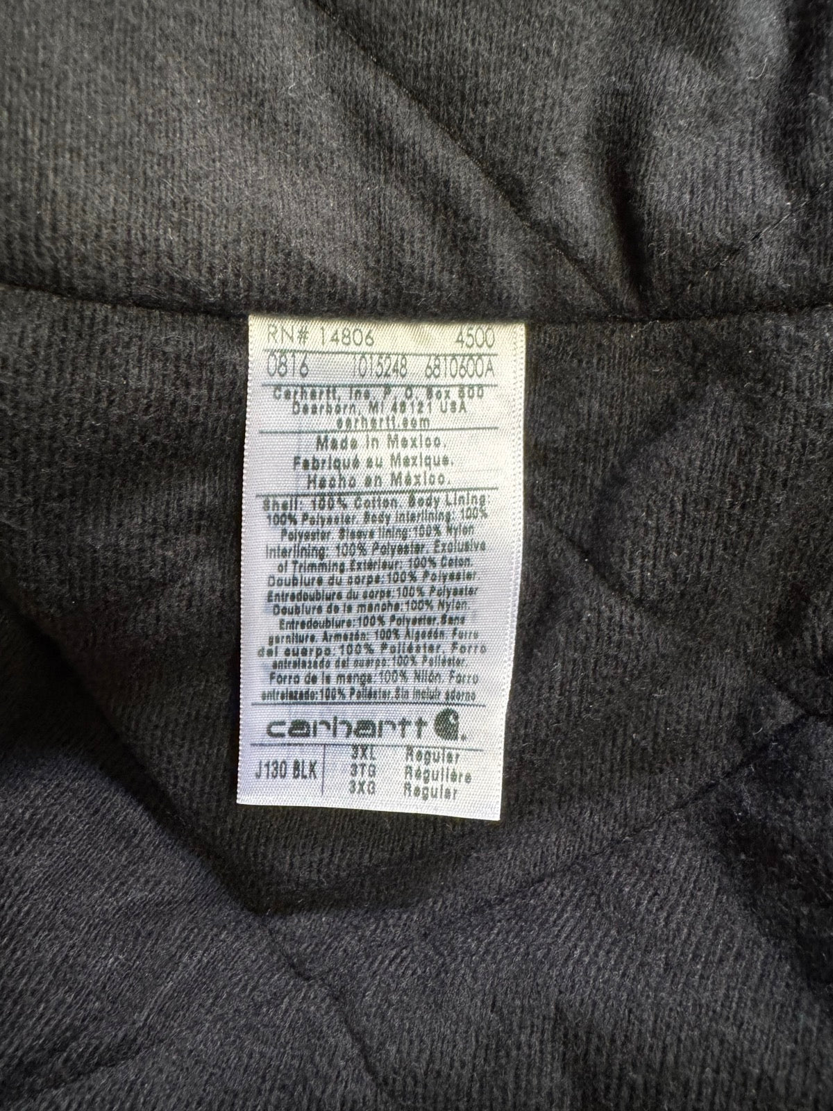 00's CARHARTT「J130-BLK」アクティブジャケット