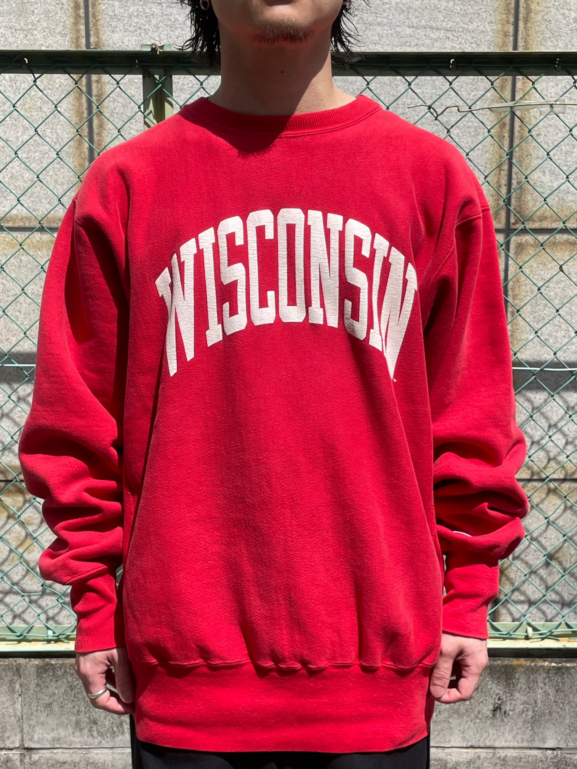 90's CHAMPION「WISCONSIN」Reverse Weave USA製 カレッジスウェット
