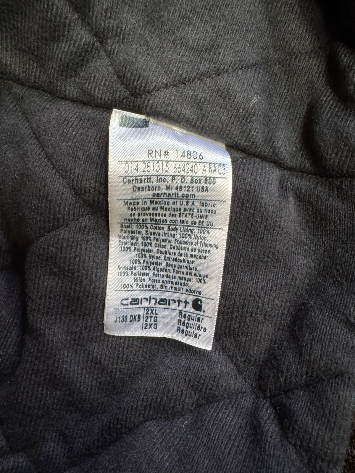 00's CARHARTT「J130-DKB」アクティブジャケット