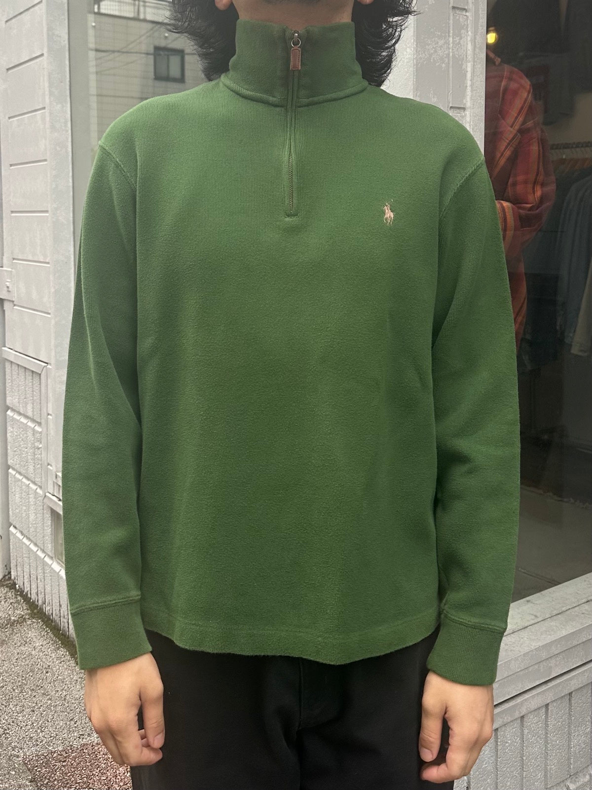 90's RALPH LAUREN ハーフジップニット　