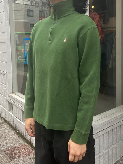90's RALPH LAUREN ハーフジップニット　