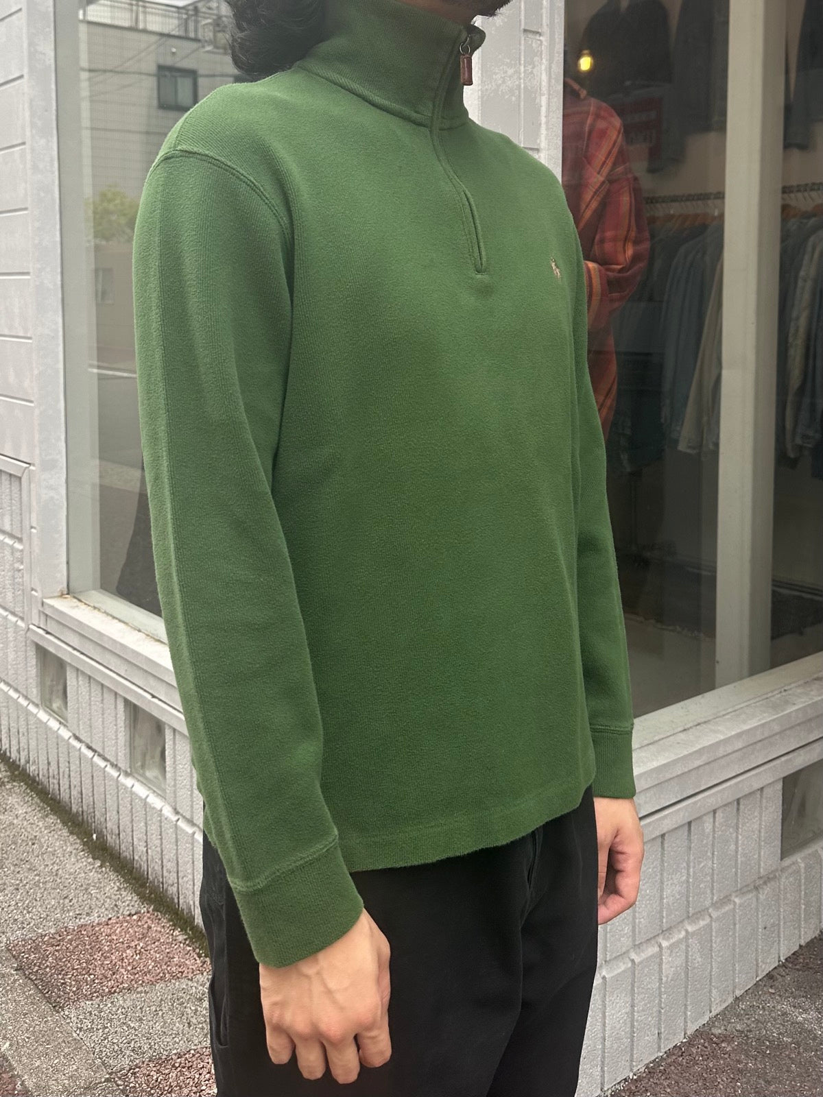 90's RALPH LAUREN ハーフジップニット　